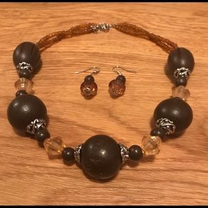 FREE with 6/$20 Bohemian Style Necklace and Earrings in Earth Tones